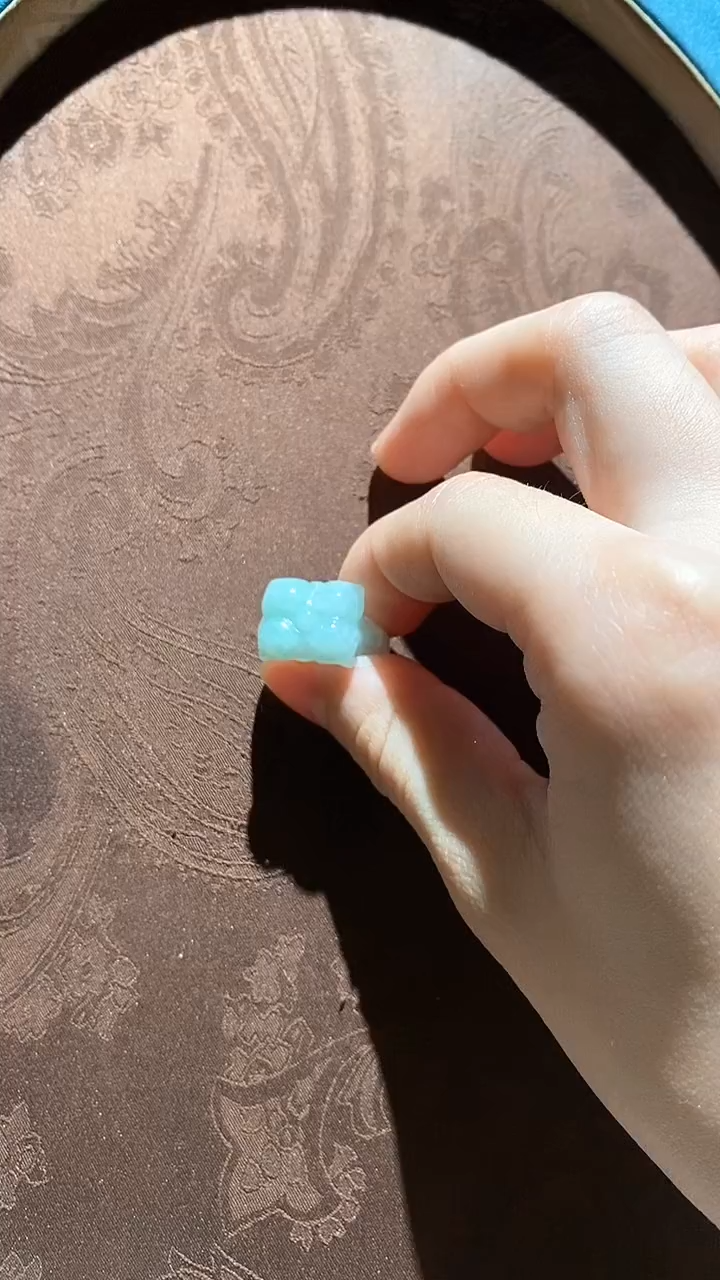 【闪购商品】翡翠戒圈未镶嵌红翡绿翠01号