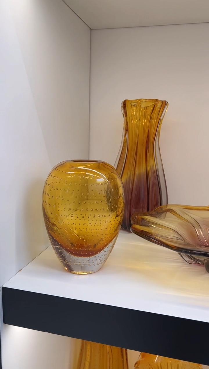 【闪购商品】琉璃琥珀气泡小花瓶