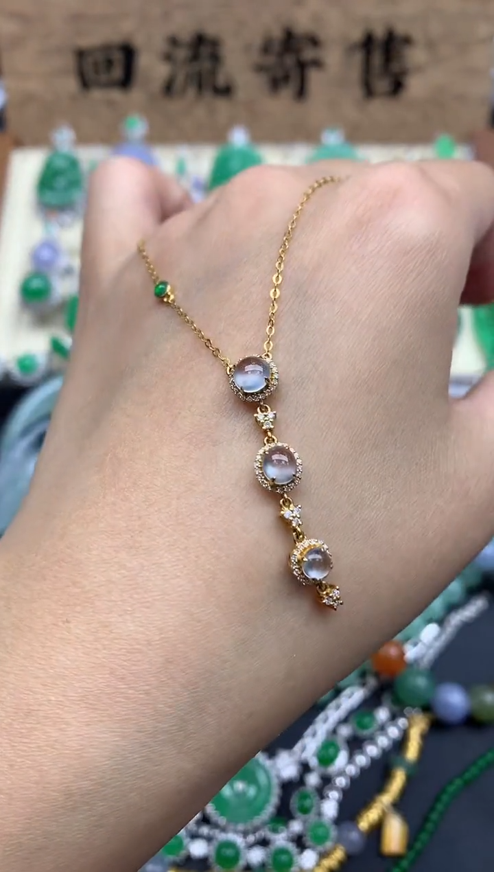 【闪购商品】翡翠颈饰18K金镶嵌349-中国好珍宝