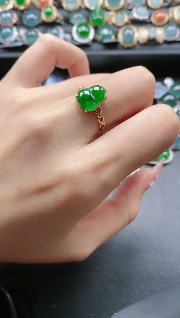 【闪购商品】翡翠戒指银S925镶嵌51511