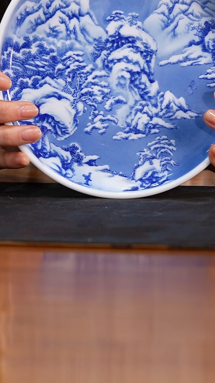 瓷瓷姑娘铭墨朗谷雪景壶承