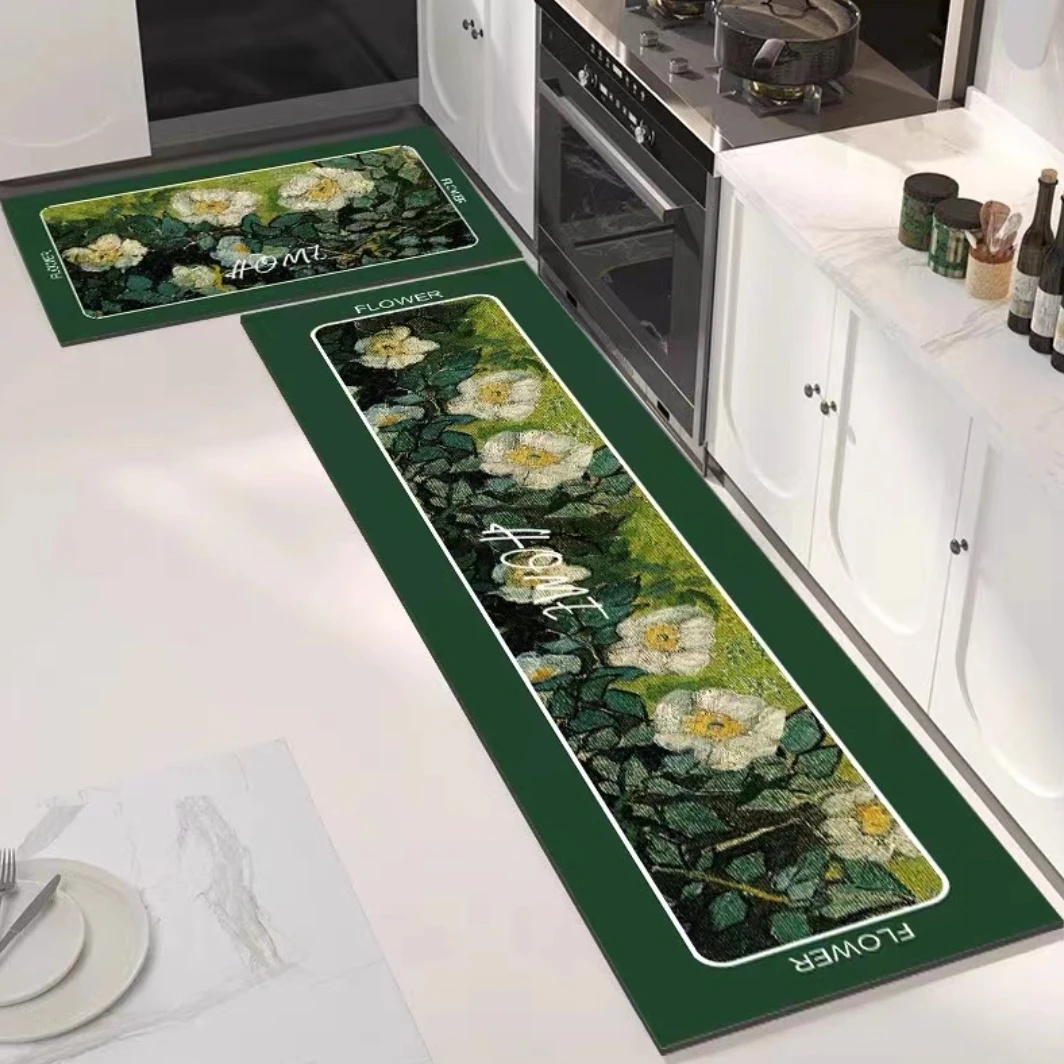 F014【50*80 50*180】入户玄关厨房防滑免洗耐脏家用硅藻泥地垫地毯