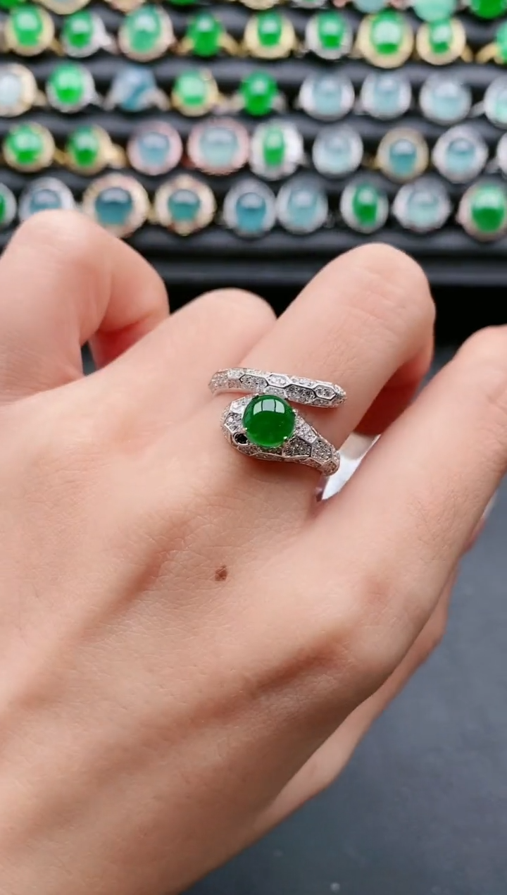 【闪购商品】翡翠戒指银S925镶嵌11111111111