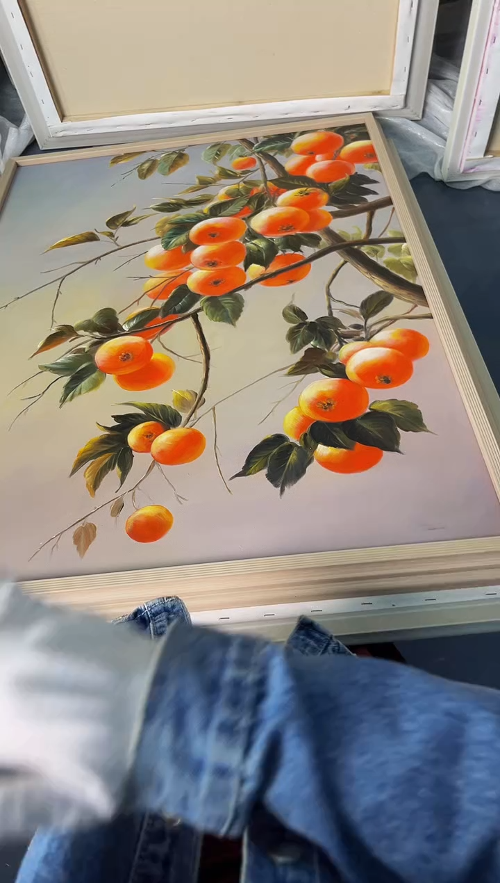 【闪购商品】油画33号 70*100 柿柿如意-手绘油画