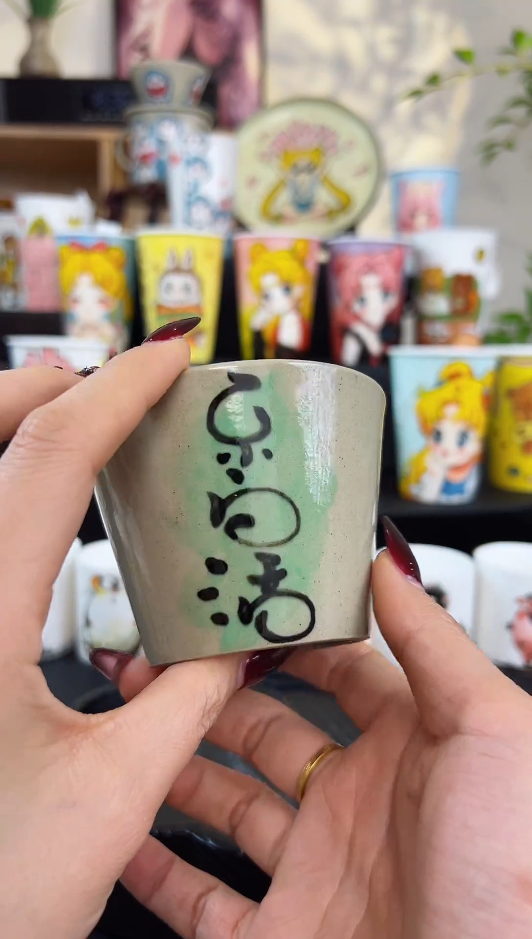 【闪购商品】摆件笙笙漫 手工手绘陶瓷杯杯