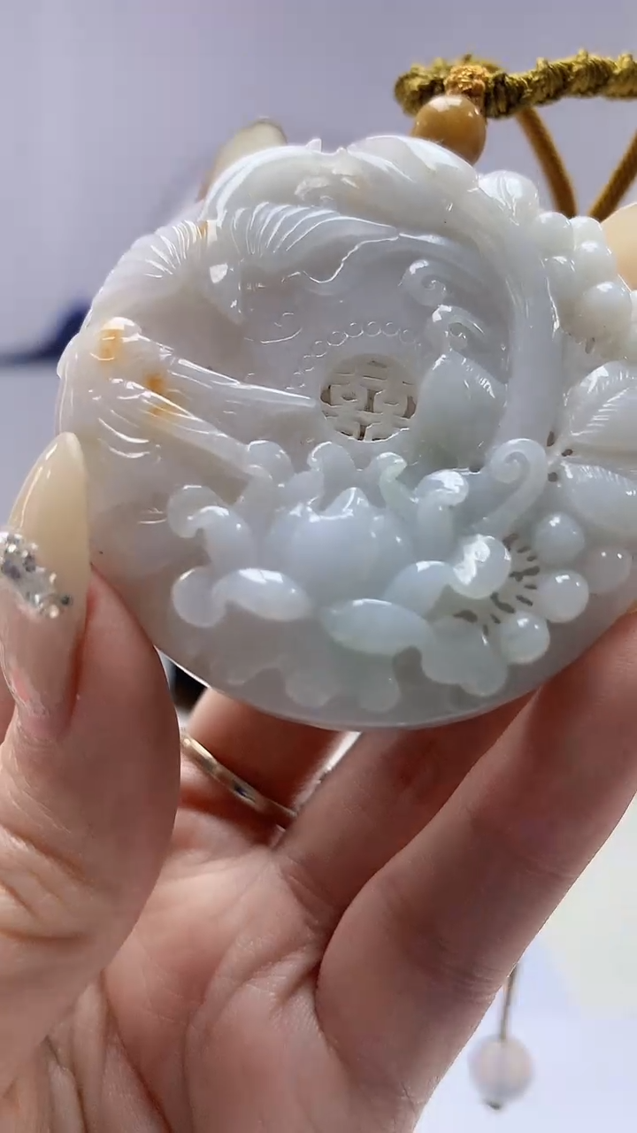 【闪购商品】定制翡翠未镶嵌0405DD-毛货挂件34