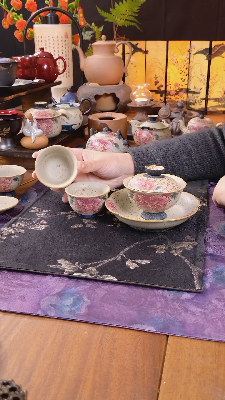 高脚盖碗四件套11