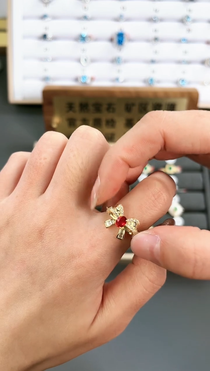 【闪购商品】蓝宝石戒指银S925镶嵌L-036