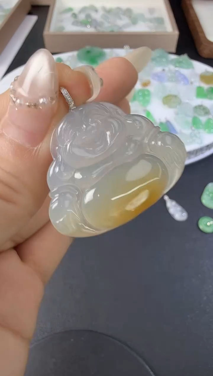 颈饰18K金镶嵌翡翠H1224-1501-703