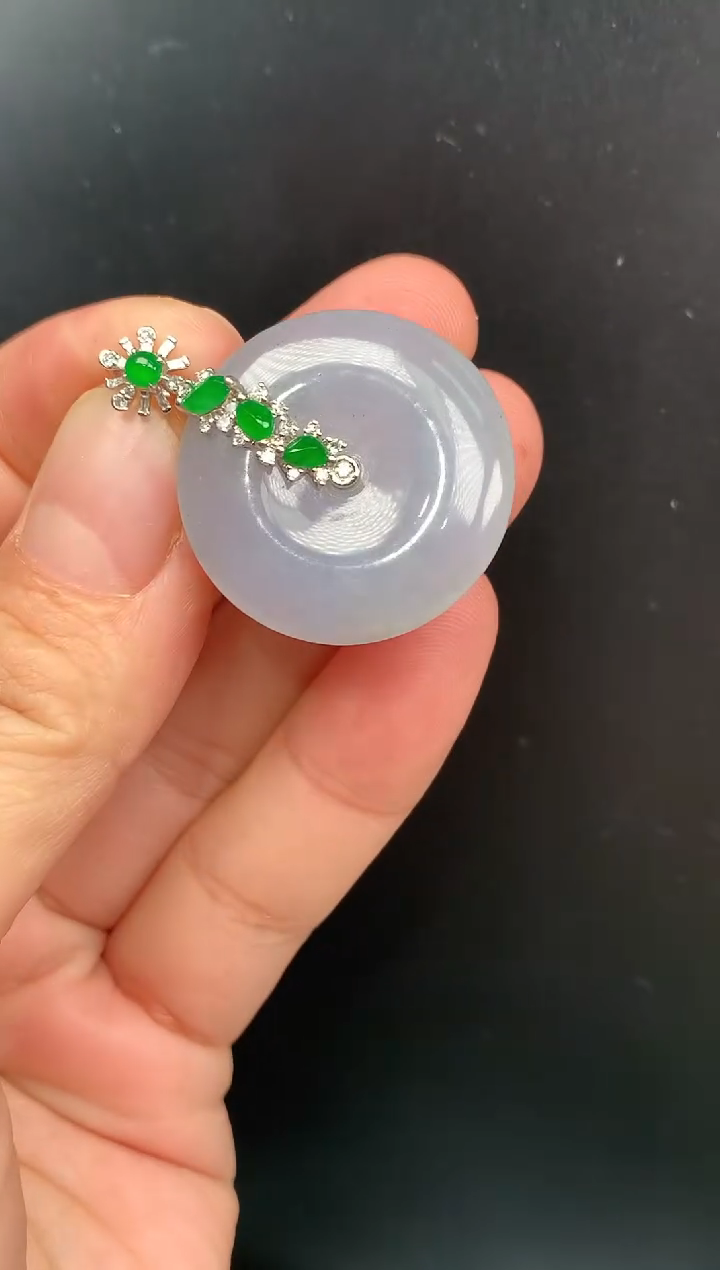 【闪购商品】翡翠颈饰18K金镶嵌一1376