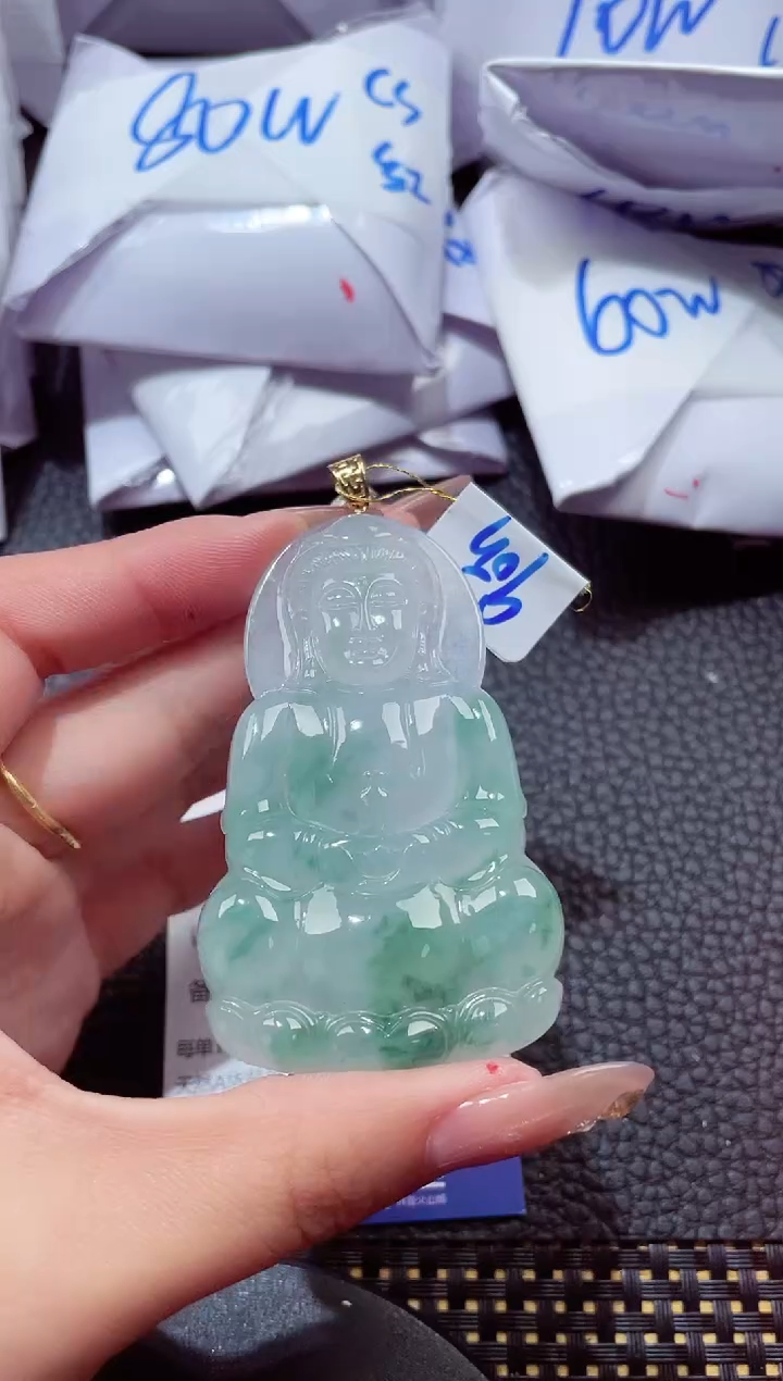 颈饰18K金镶嵌翡翠12345