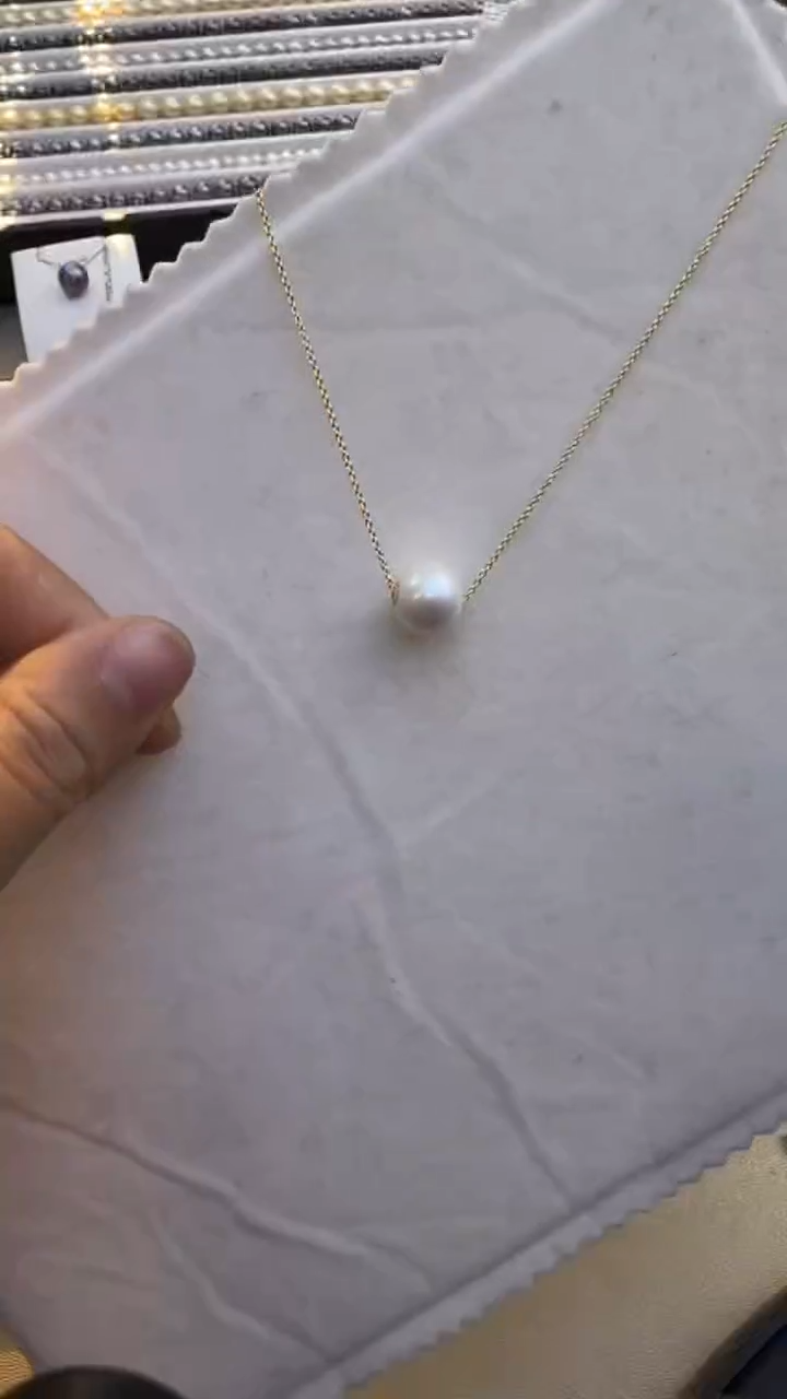 吊坠(不含链)18K金镶嵌淡水珍珠 DZ3014     