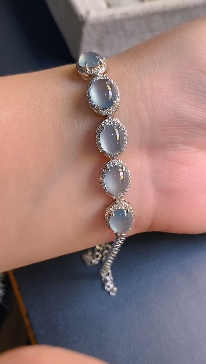 【闪购商品】翡翠耳饰银S925镶嵌天然A货翡翠1