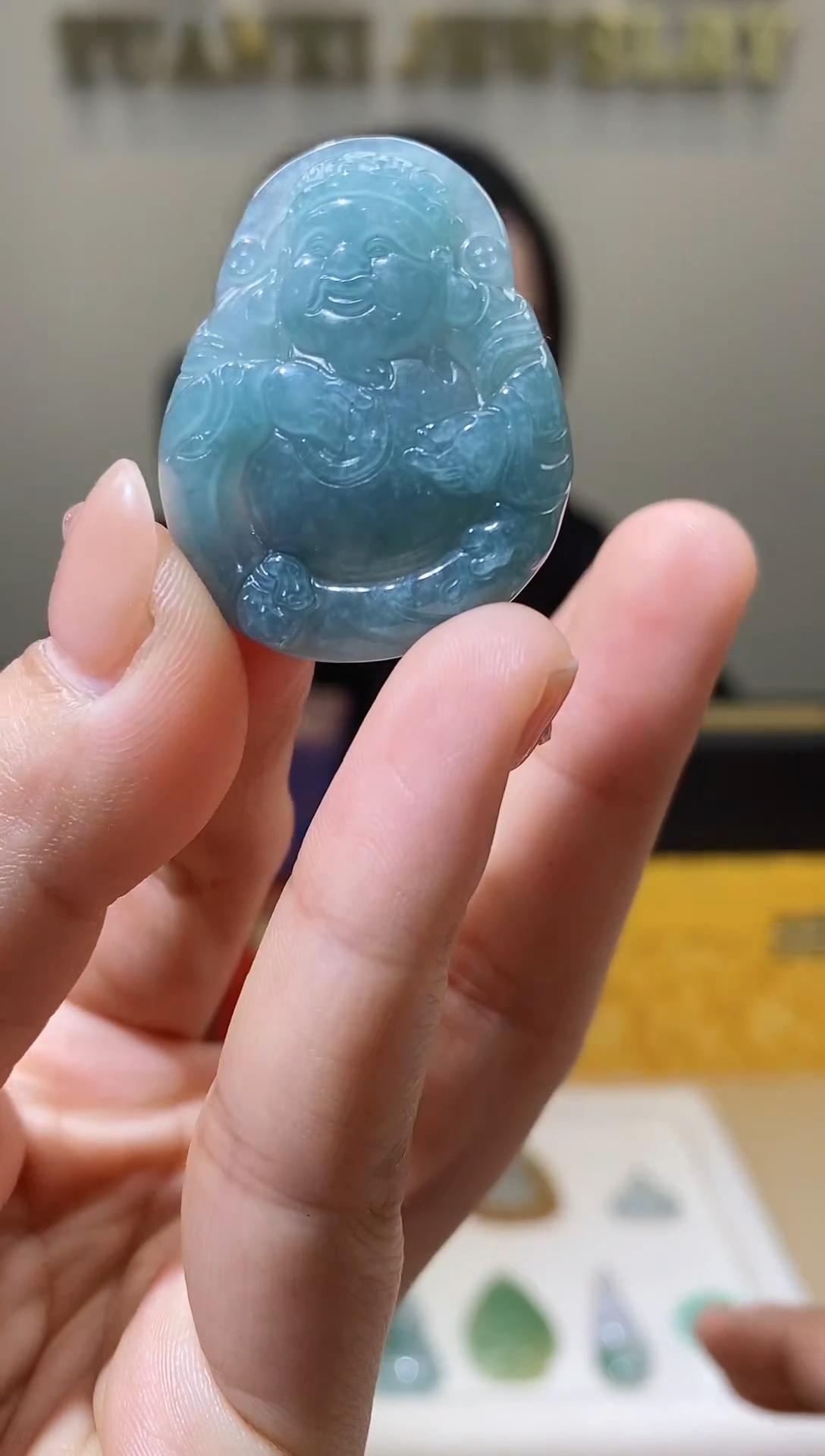 【闪购商品】翡翠颈饰未镶嵌天然A货翡翠财神爷