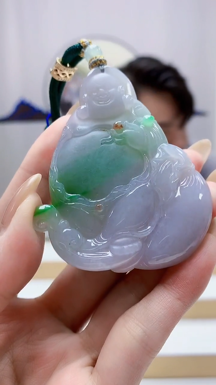 未镶嵌定制翡翠5060MM-毛货挂件166