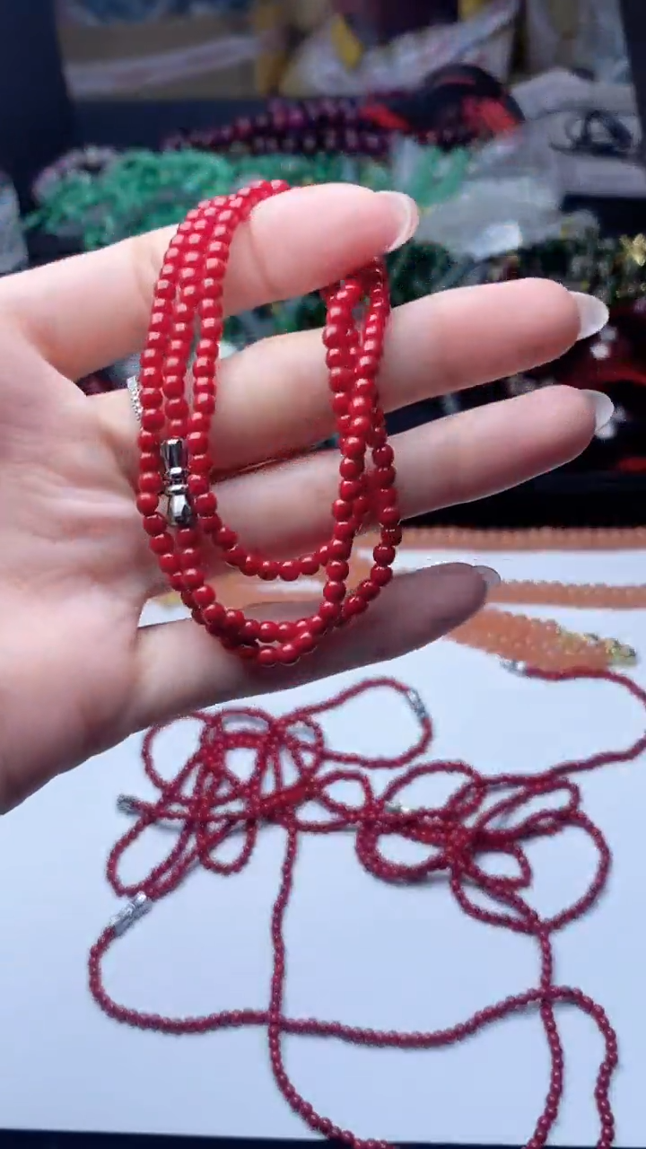 石英质玉未镶嵌颈饰35       k3mm妈妈链