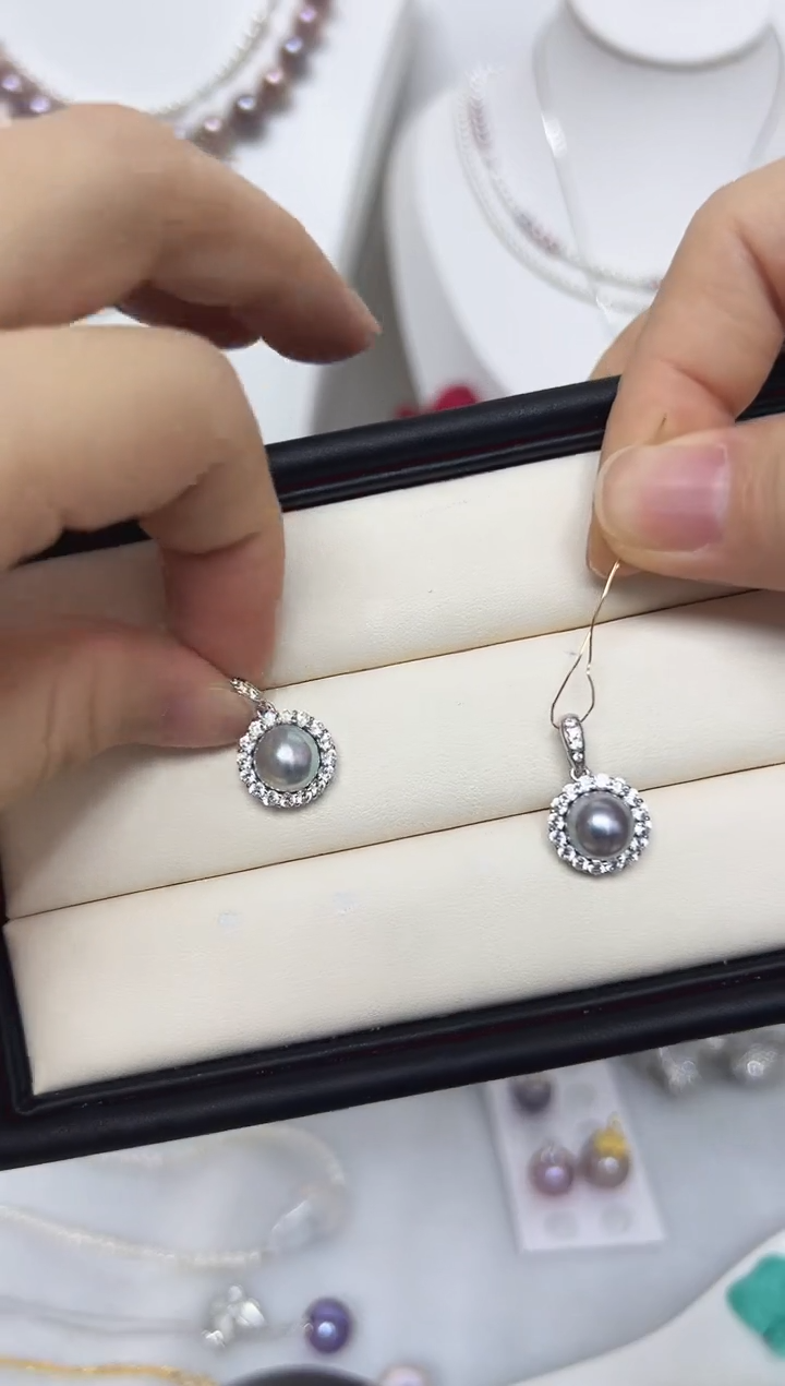 海水珍珠银S925镶嵌吊坠(不含链)TX-真多麻万能扣微瑕