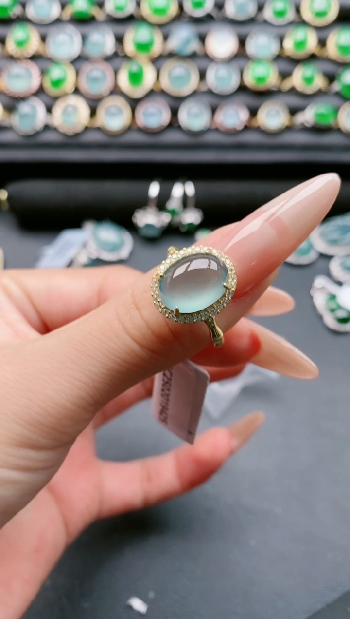 【闪购商品】翡翠戒指银S925镶嵌111111