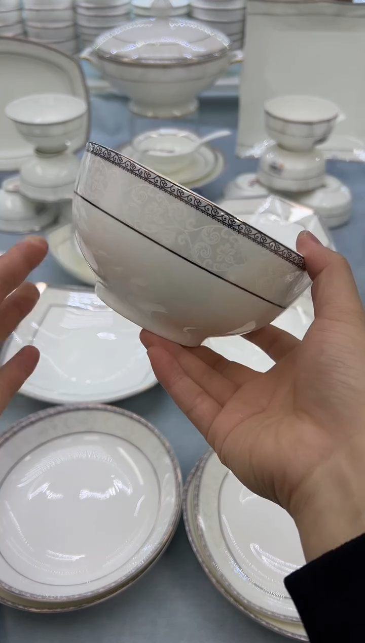 骨瓷玲珑6奥8个  