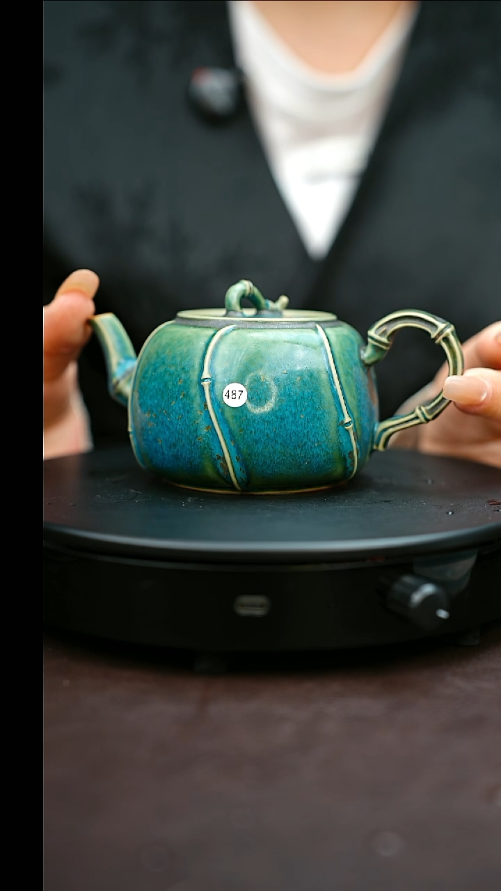 487#原矿钧瓷炉钧釉南瓜壶