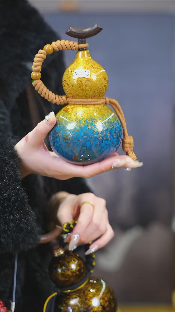 【闪购商品】XC200漆艺酒葫芦不包手串及旋转底座