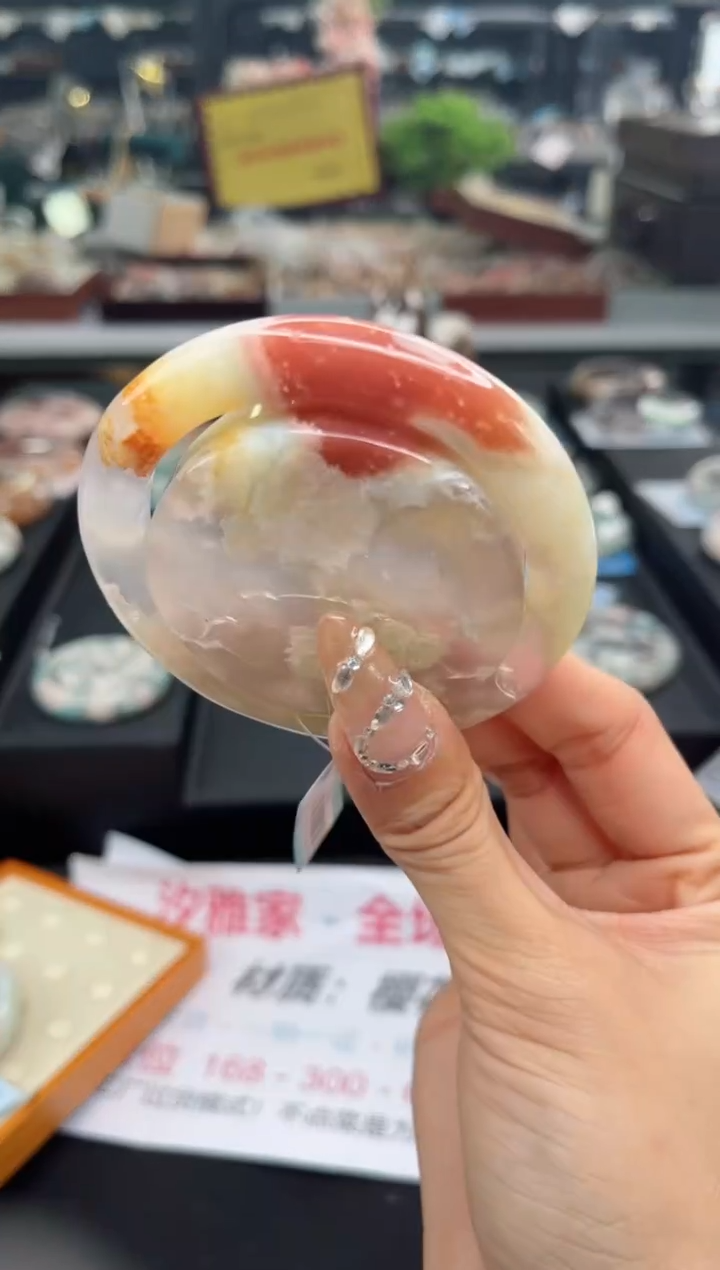 【闪购商品】石英质玉手镯未镶嵌55圈口（赠品镯心）S90451