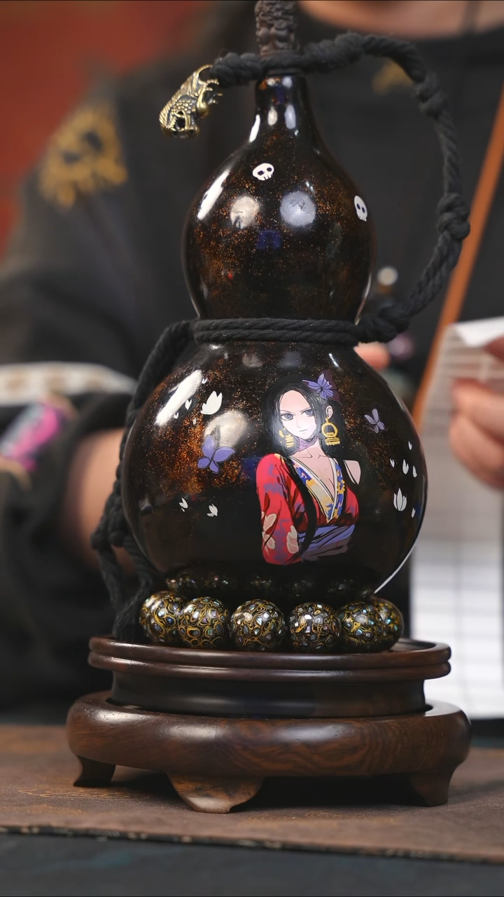 【闪购商品】YV257漆艺酒葫芦不包手串及旋转底座
