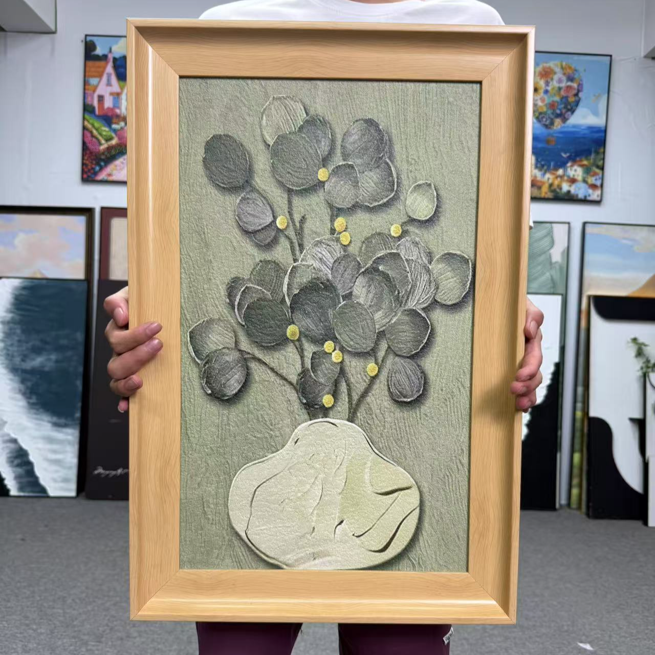 奶油风原木风格餐厅客厅墙面装饰画146