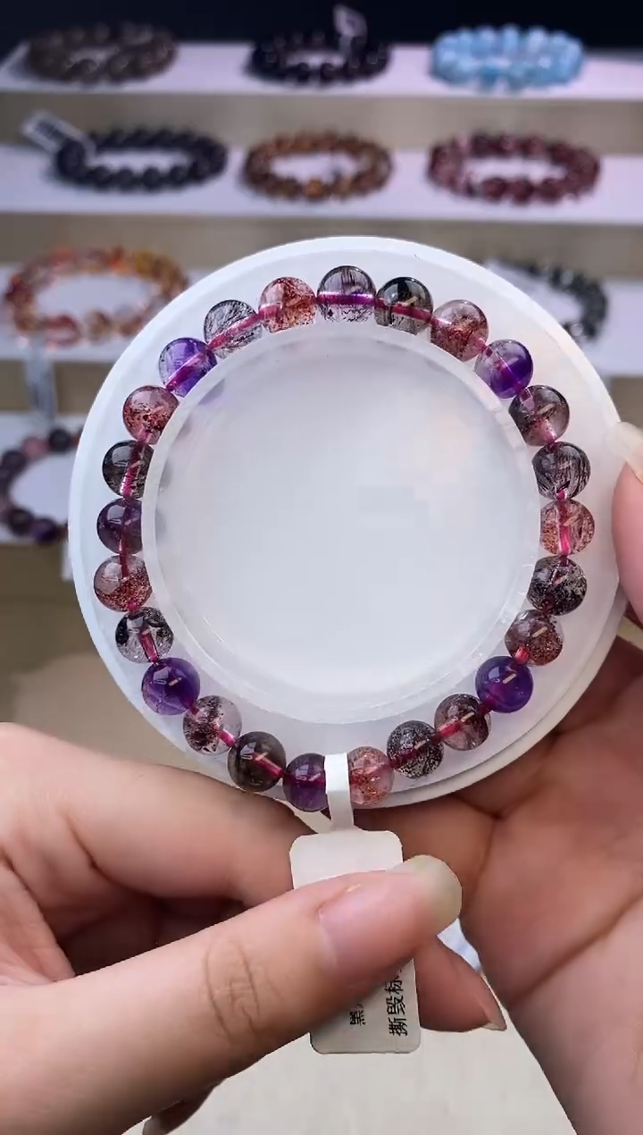 【闪购商品】水晶手链未镶嵌黑加仑超七7m+