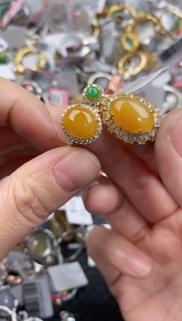 银S925镶嵌戒指翡翠666   9