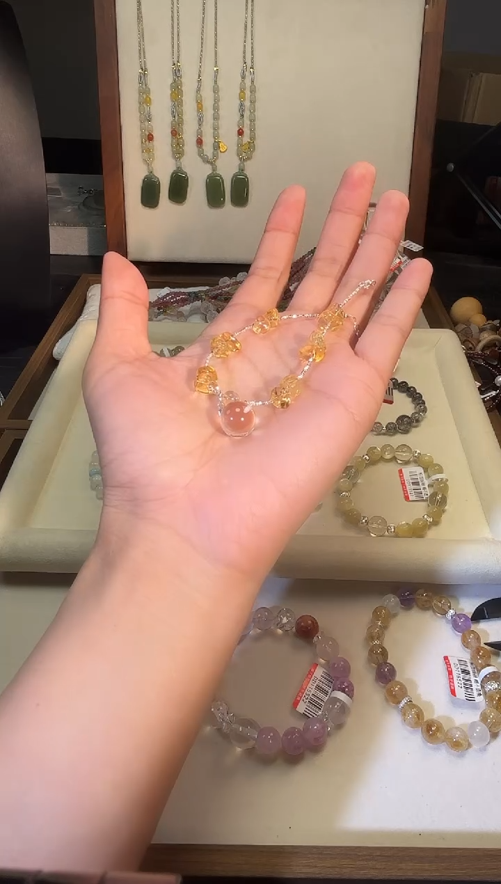 银S925镶嵌手链水晶g090多样性发货一件