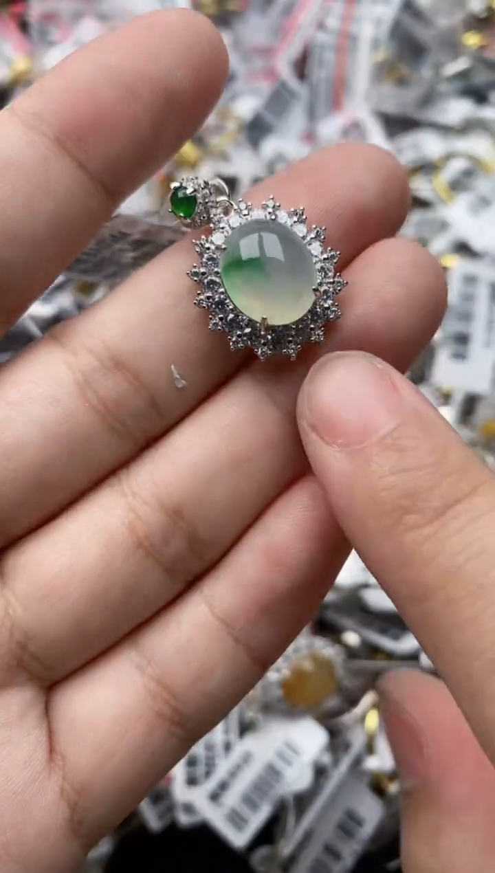 【闪购商品】翡翠戒指银S925镶嵌111111---8