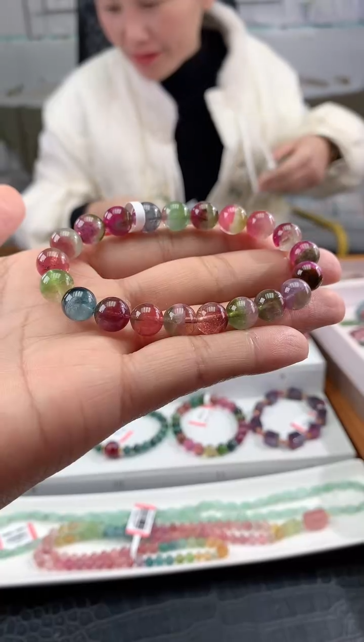 【闪购商品】碧玺手串未镶嵌多样性发一条