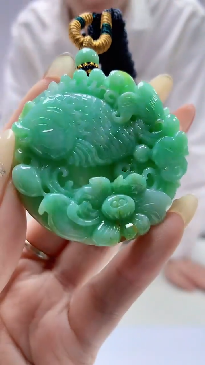 【闪购商品】定制翡翠未镶嵌5028DD-毛货挂件153