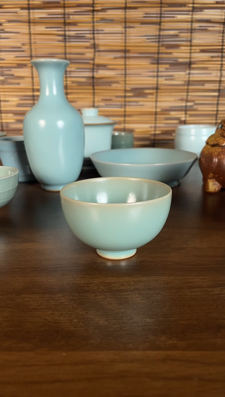 其他瓷手工仿古釉鸡心杯