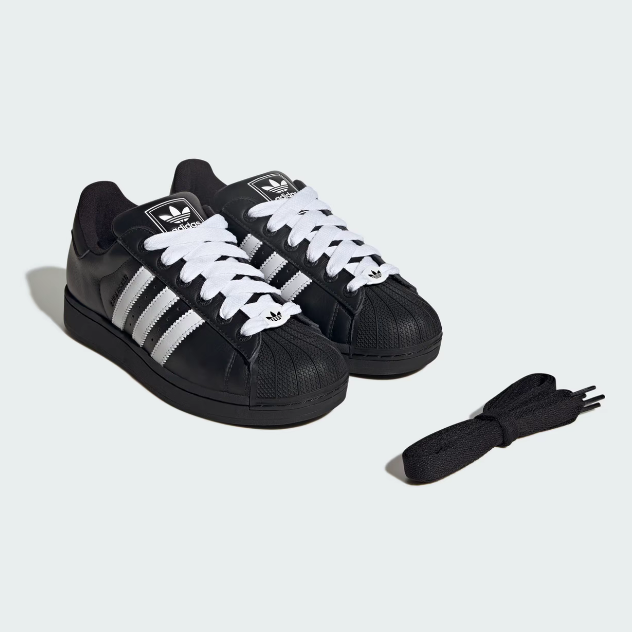  adidas三叶草SUPERSTAR 2代经典黑白复古贝壳头运动板鞋KK4474