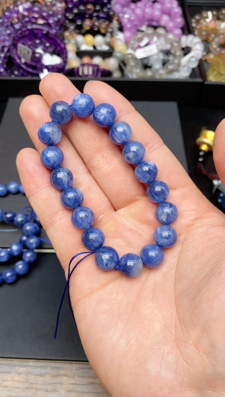 【闪购商品】水晶手链未镶嵌A80 蓝晶 10mm+