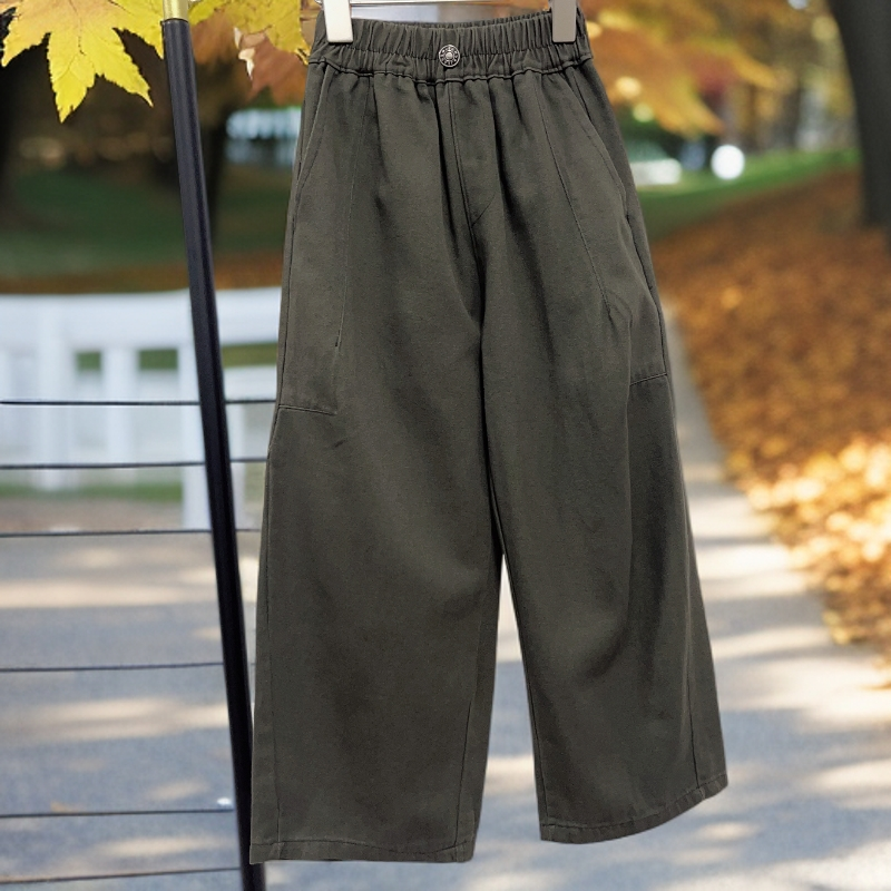 F00596童装男童弯刀裤2025新款春秋工装裤中大童休闲裤棉布裤子潮