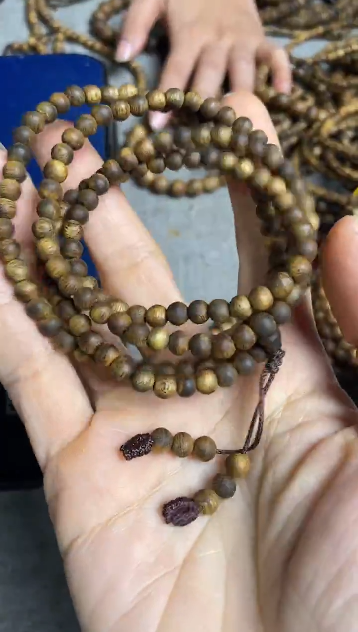 沉香手串汝湖白棋05圆珠多圈手串9+多样性发一