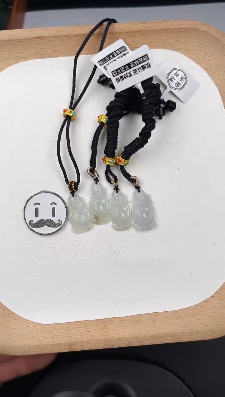 颈饰未镶嵌翡翠LA097小财神迷你+送同款绳子多样性发其一