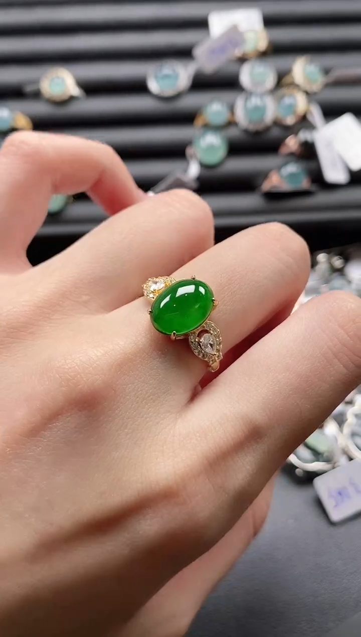 【闪购商品】翡翠戒指银S925镶嵌11111