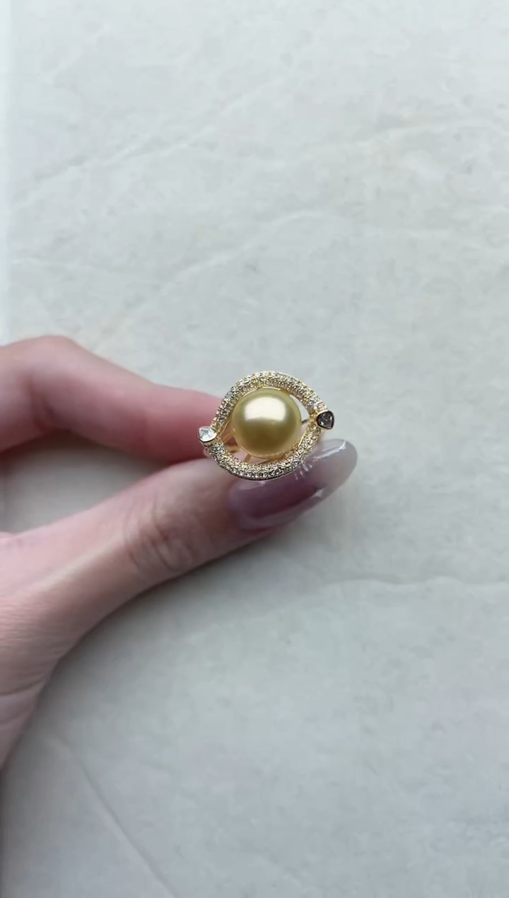 【闪购商品】海水珍珠戒指银S925镶嵌154