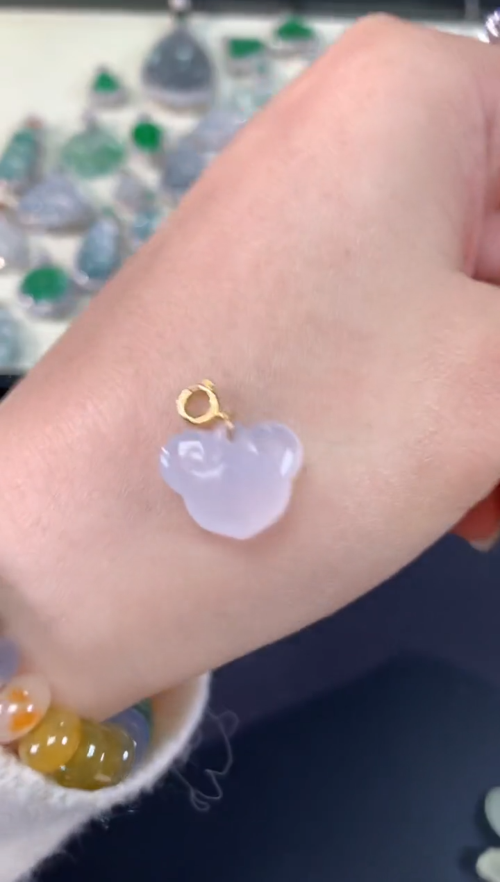 【闪购商品】翡翠吊坠(不含链)18K金镶嵌A571|399