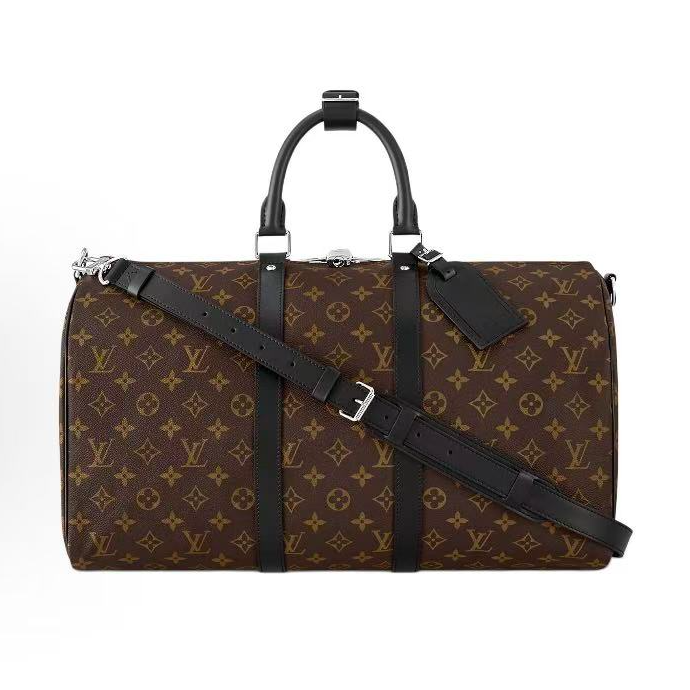 99新 LouisVuitton/路易威登  keepall45黑老花满印旅行袋