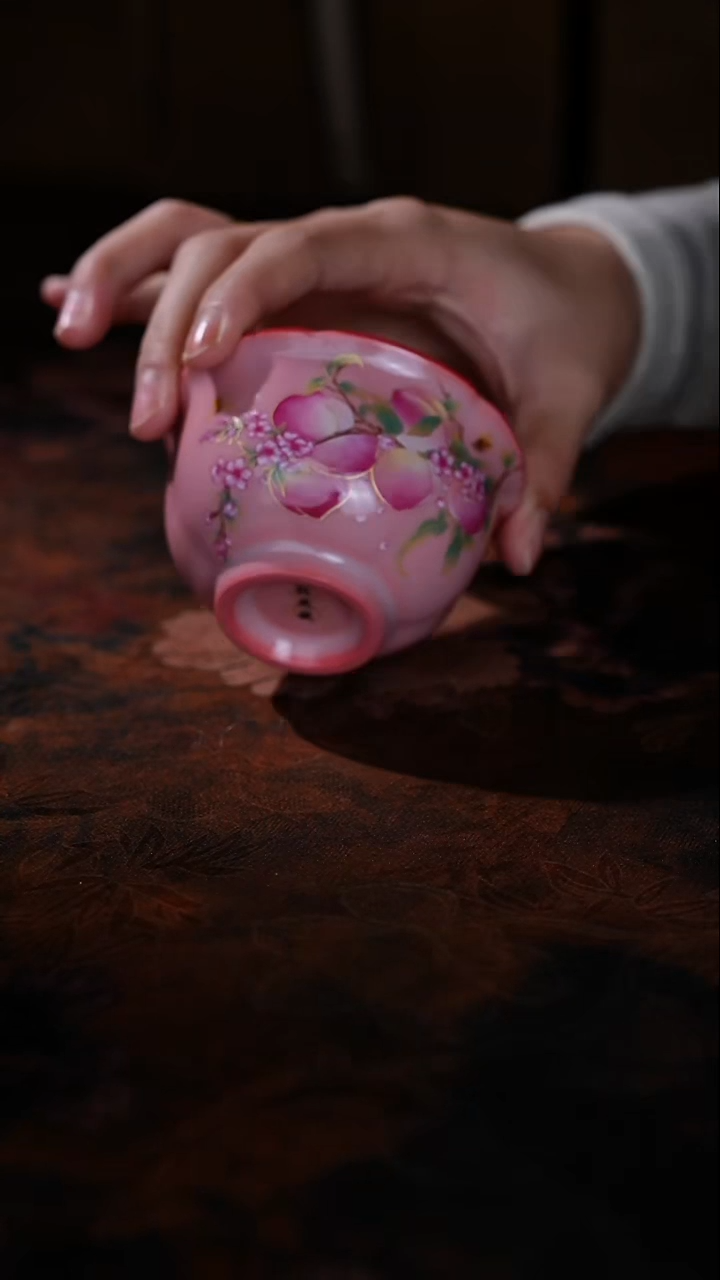 无纺布猪油冻桃花主人杯