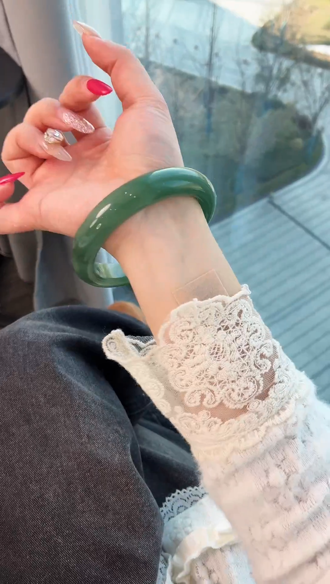 未镶嵌手镯石英质玉50.63