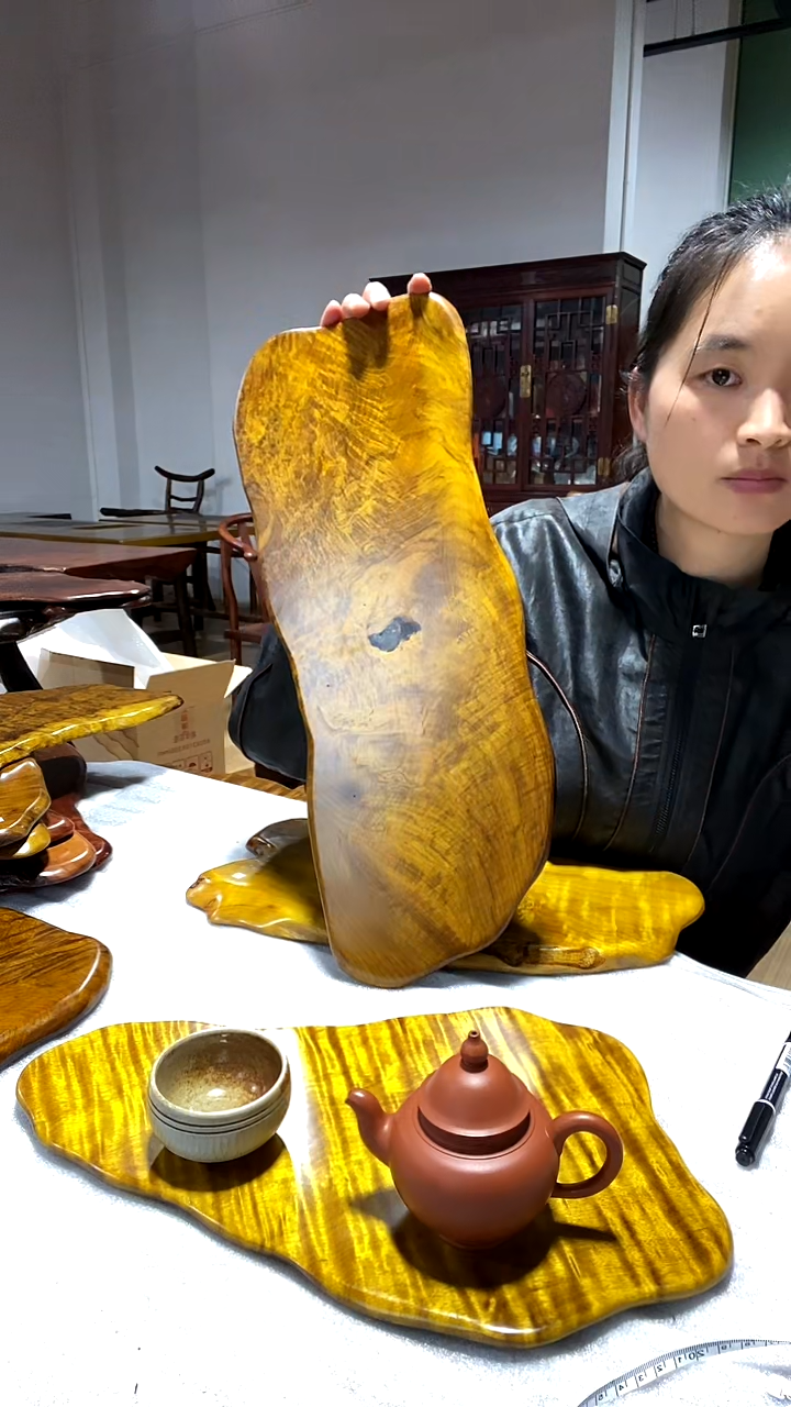 金丝楠木头款干泡盘80