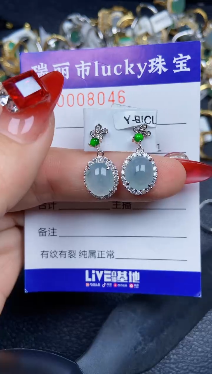 【闪购商品】翡翠颈饰银S925镶嵌8046