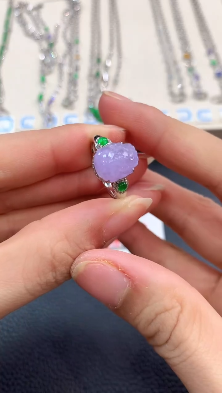 【闪购商品】翡翠戒指18K金镶嵌m42不退换有色差