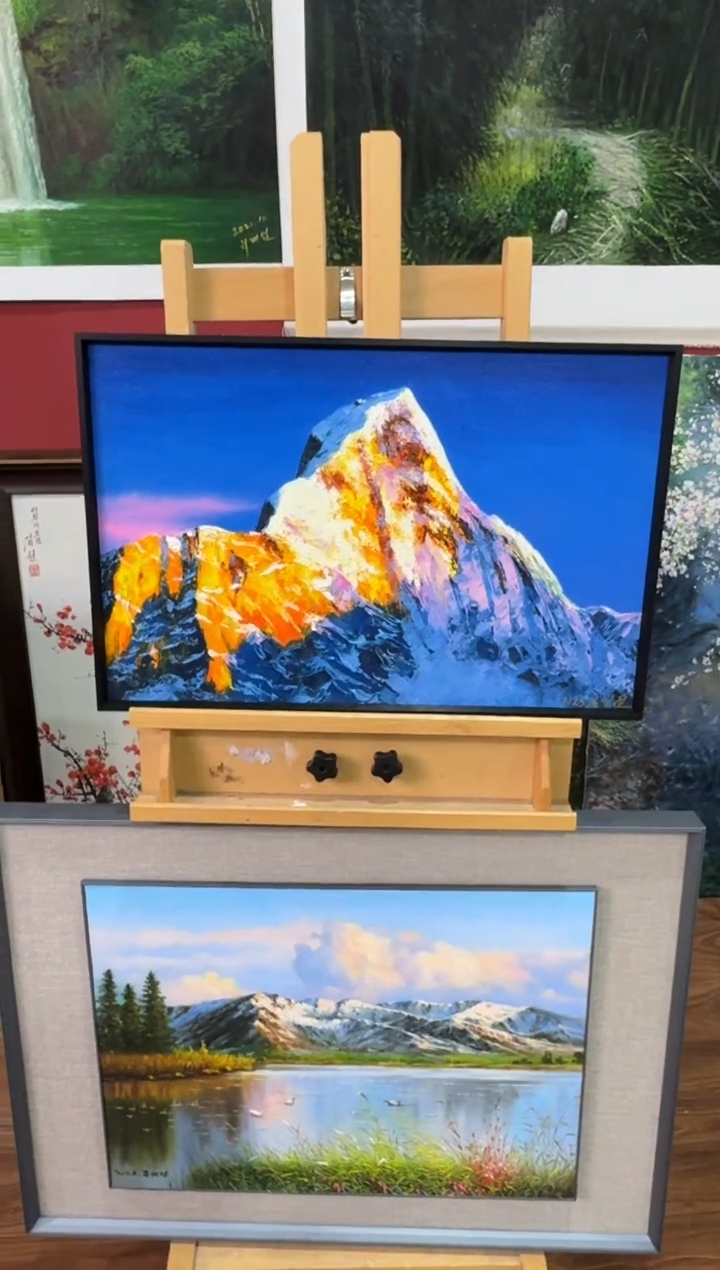 油画【新品含装裱】朝鲜画家原创手绘油画作品